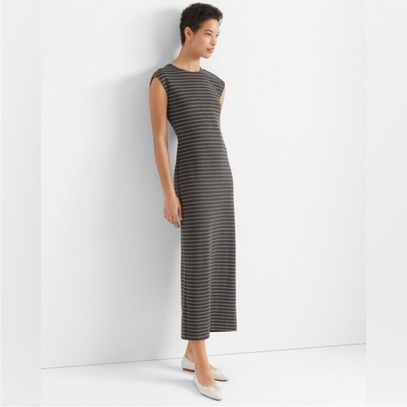 Club Monaco Polished Ponte Knit Dress Sz 10 Maxi - Picture 1 of 12